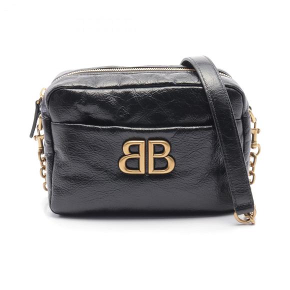 BALENCIAGA Black Leather Shoulder Bag - Picture 1 of 5